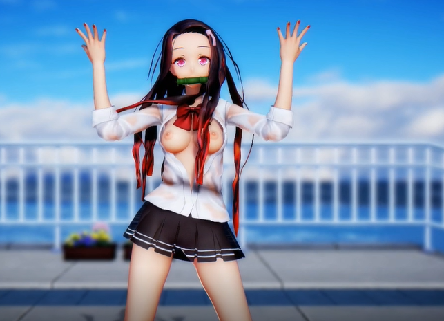 PaliAnime - เนจูโกะ เล่นวอลเล่ย์บอลชายหาด จนเปียกไปหมดเลย